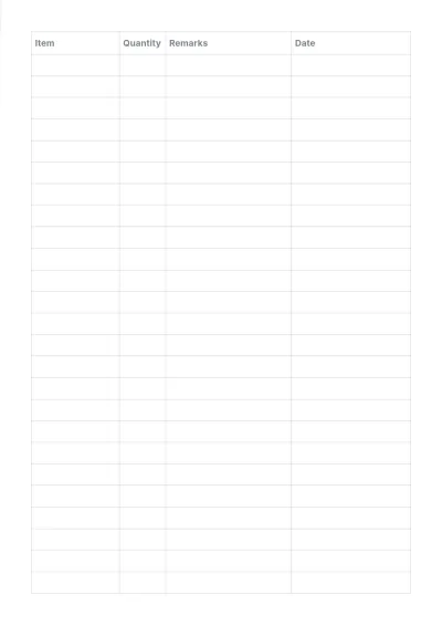 Free Basic Inventory Design Template to Edit Online