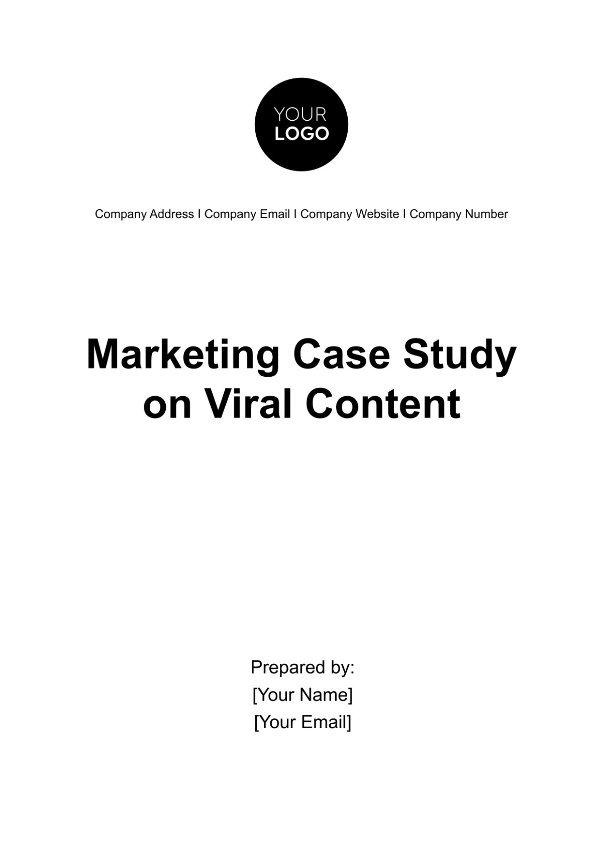 Marketing Case Study on Viral Content Template