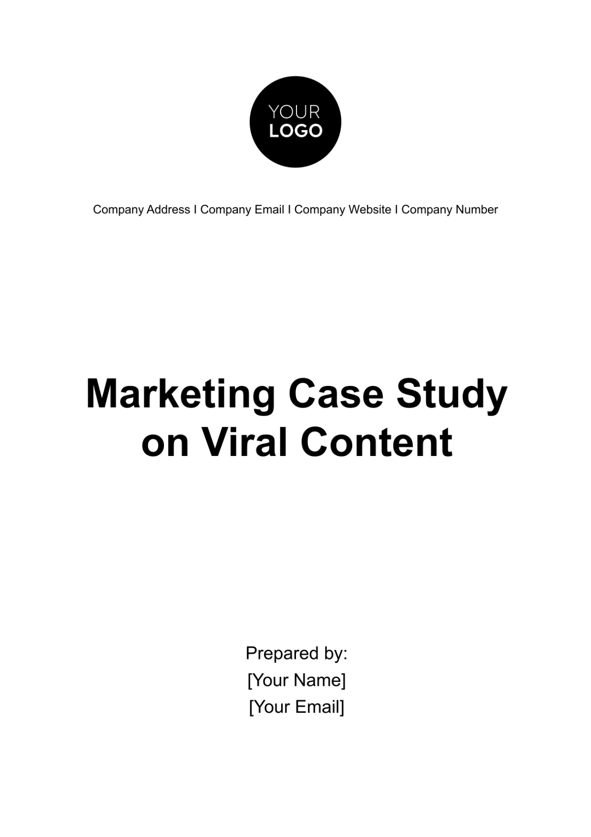 Marketing Case Study on Viral Content Template - Edit Online & Download