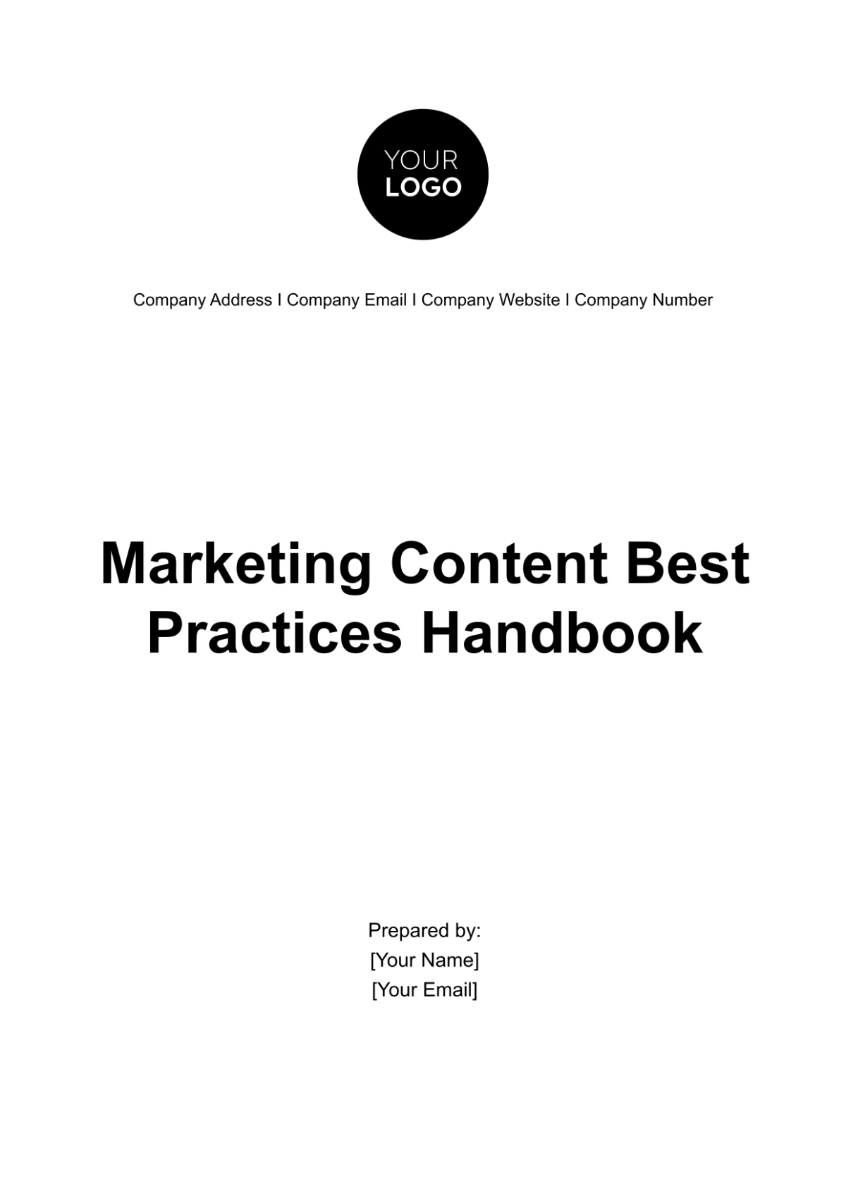 Marketing Content Best Practices Handbook Template - Edit Online & Download