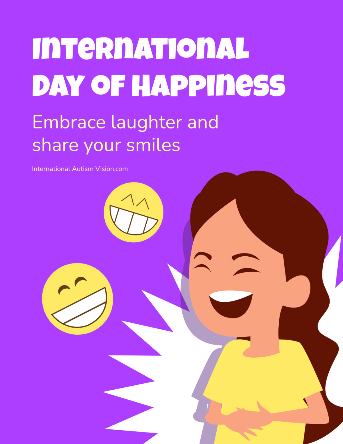 International Day of Happiness Flyer Template - Edit Online & Download