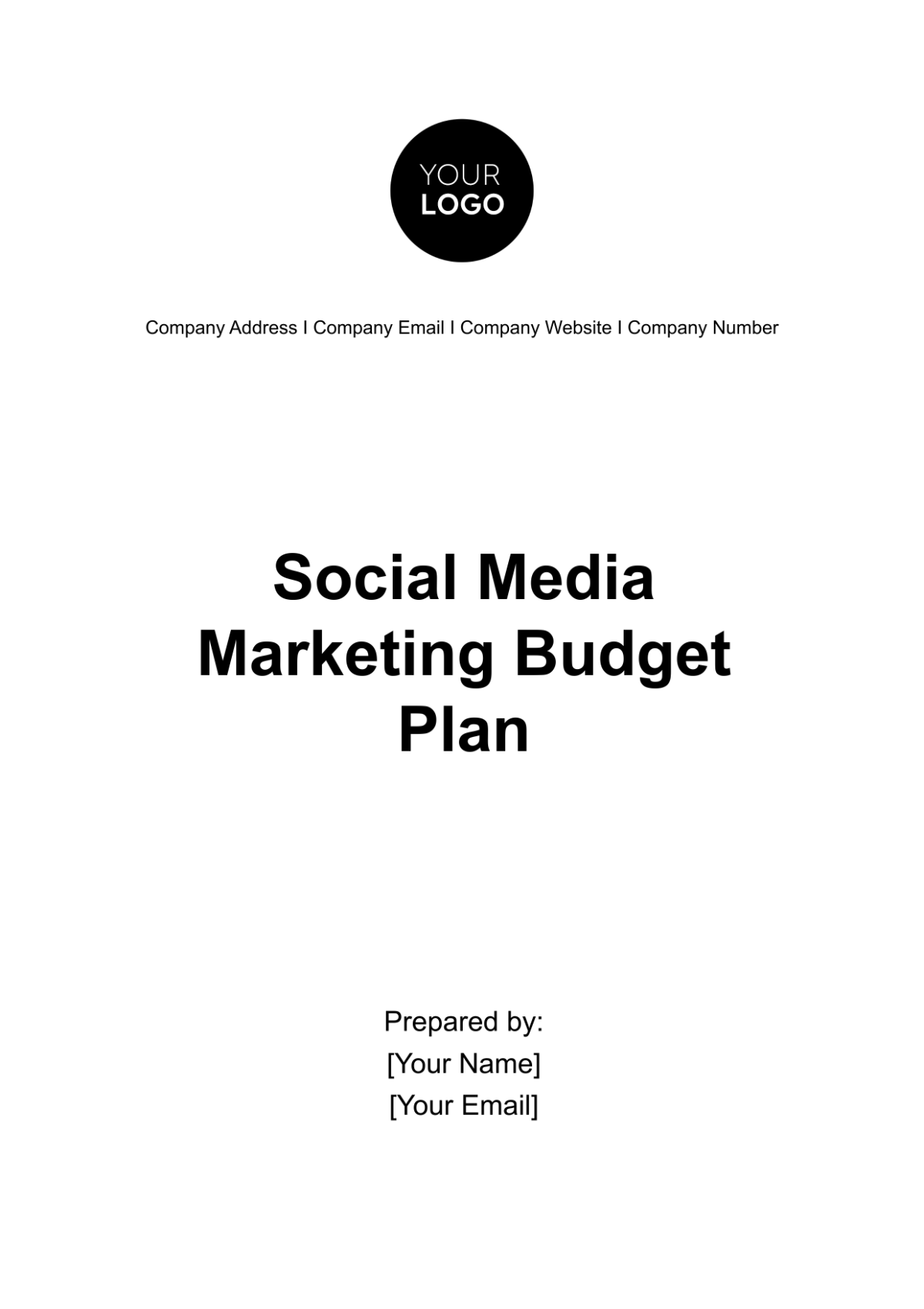 Social Media Marketing Budget Plan Template - Edit Online & Download