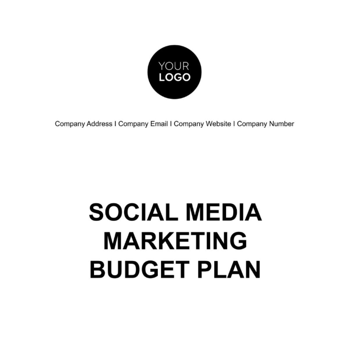 Social Media Marketing Budget Plan Template