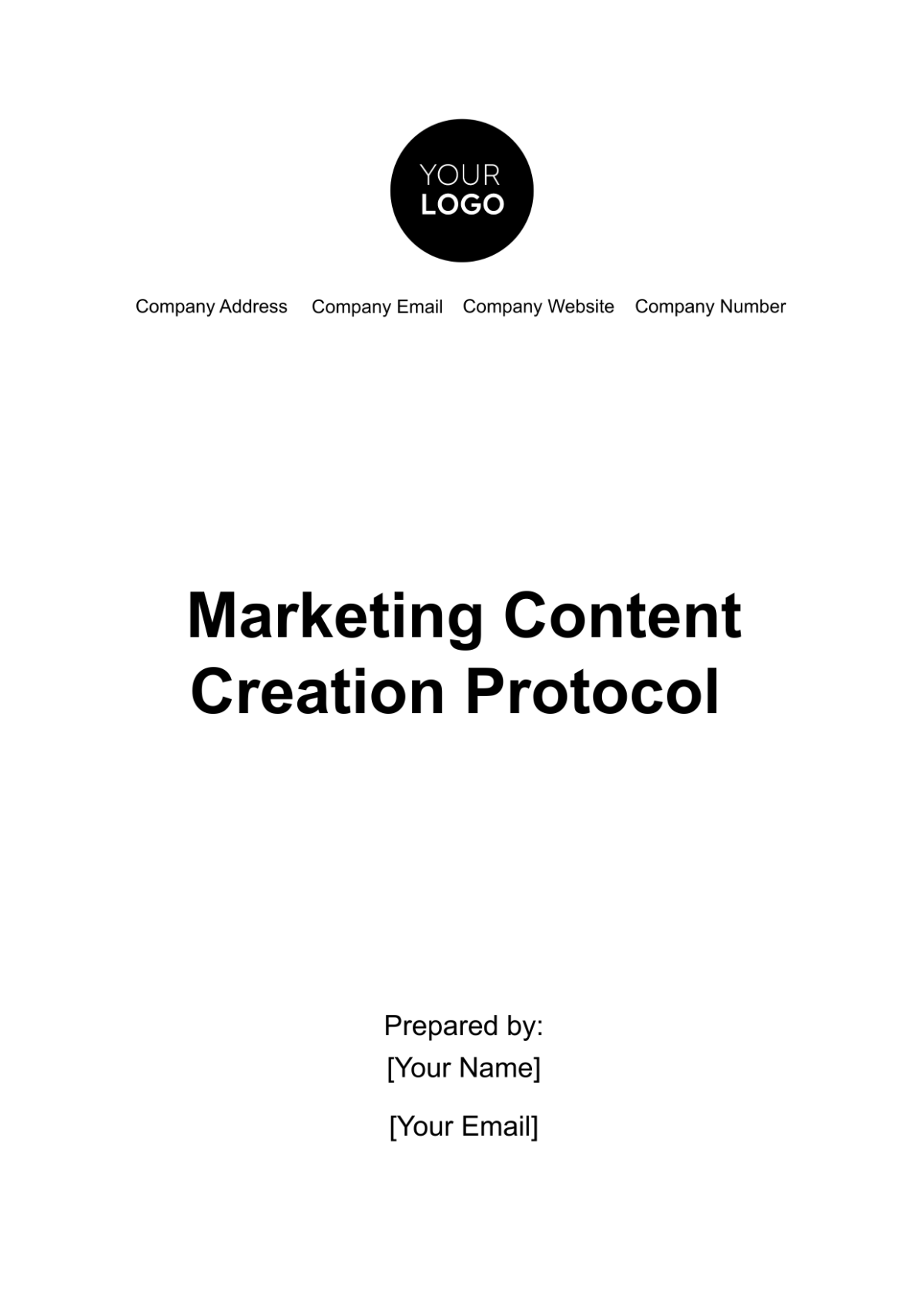 Marketing Content Creation Protocol Template - Edit Online & Download