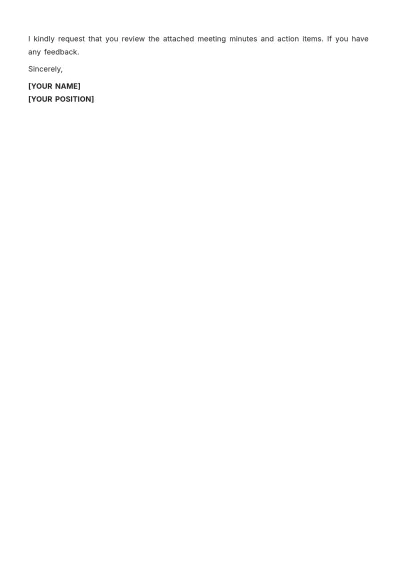 Free Meeting Follow-Up Letter Template to Edit Online