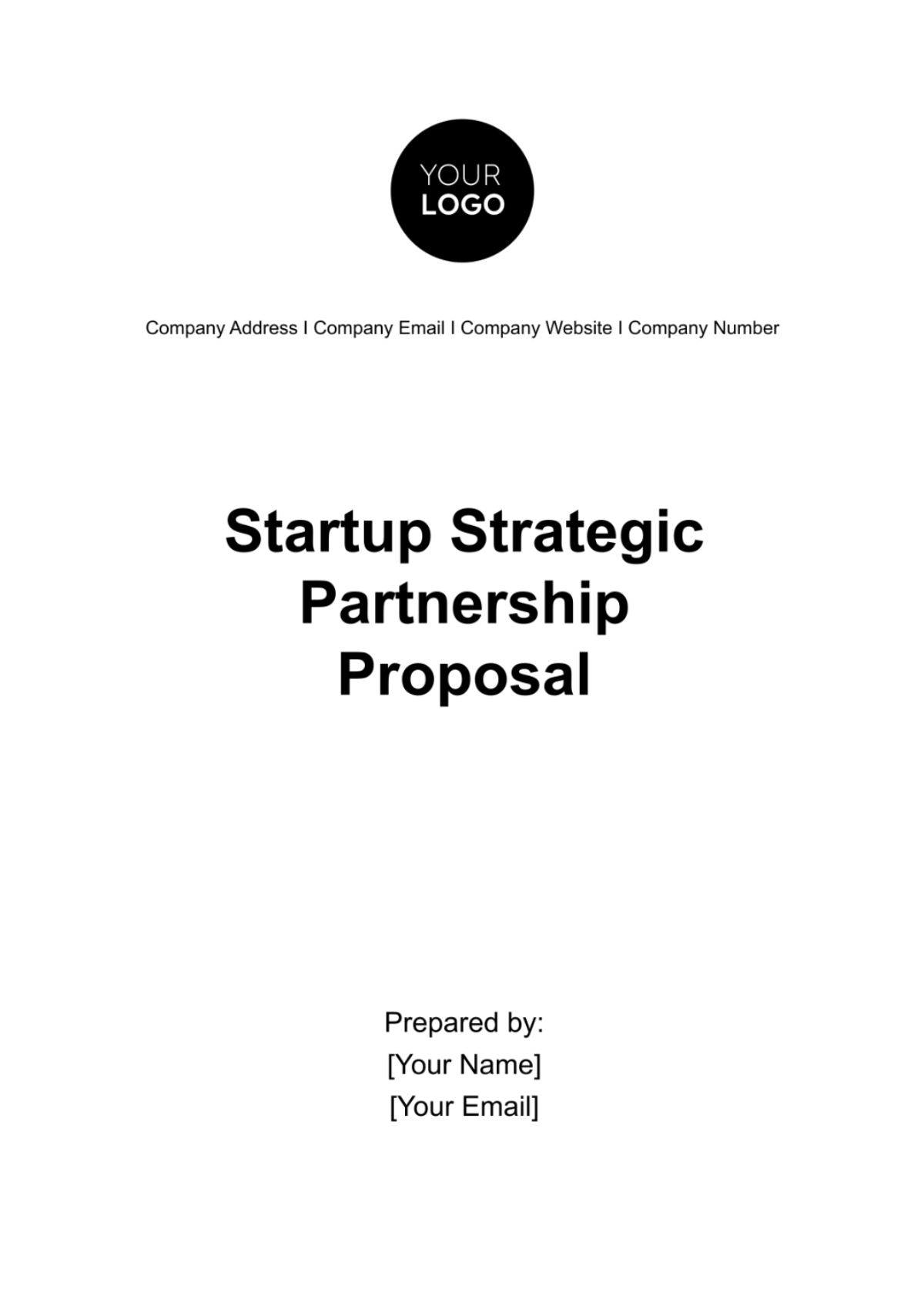 Free Startup Strategic Partnership Proposal Template