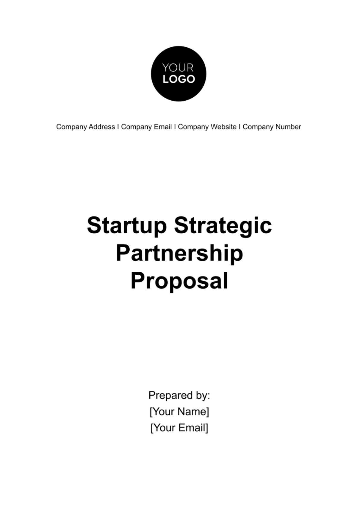 Startup Strategic Partnership Proposal Template - Edit Online & Download