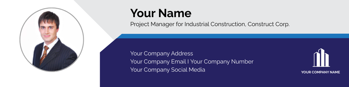 Industrial Construction Email Signature Template
