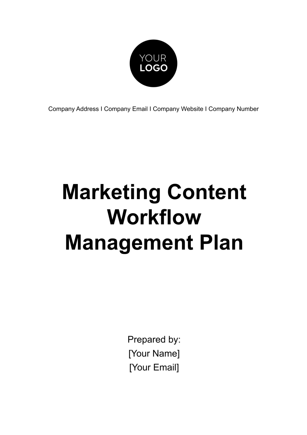 Marketing Content Workflow Management Plan Template - Edit Online & Download