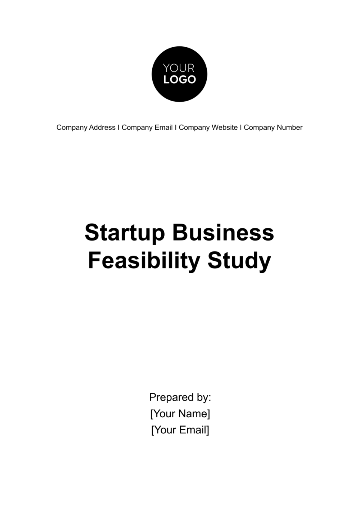 Startup Business Feasibility Study Template
