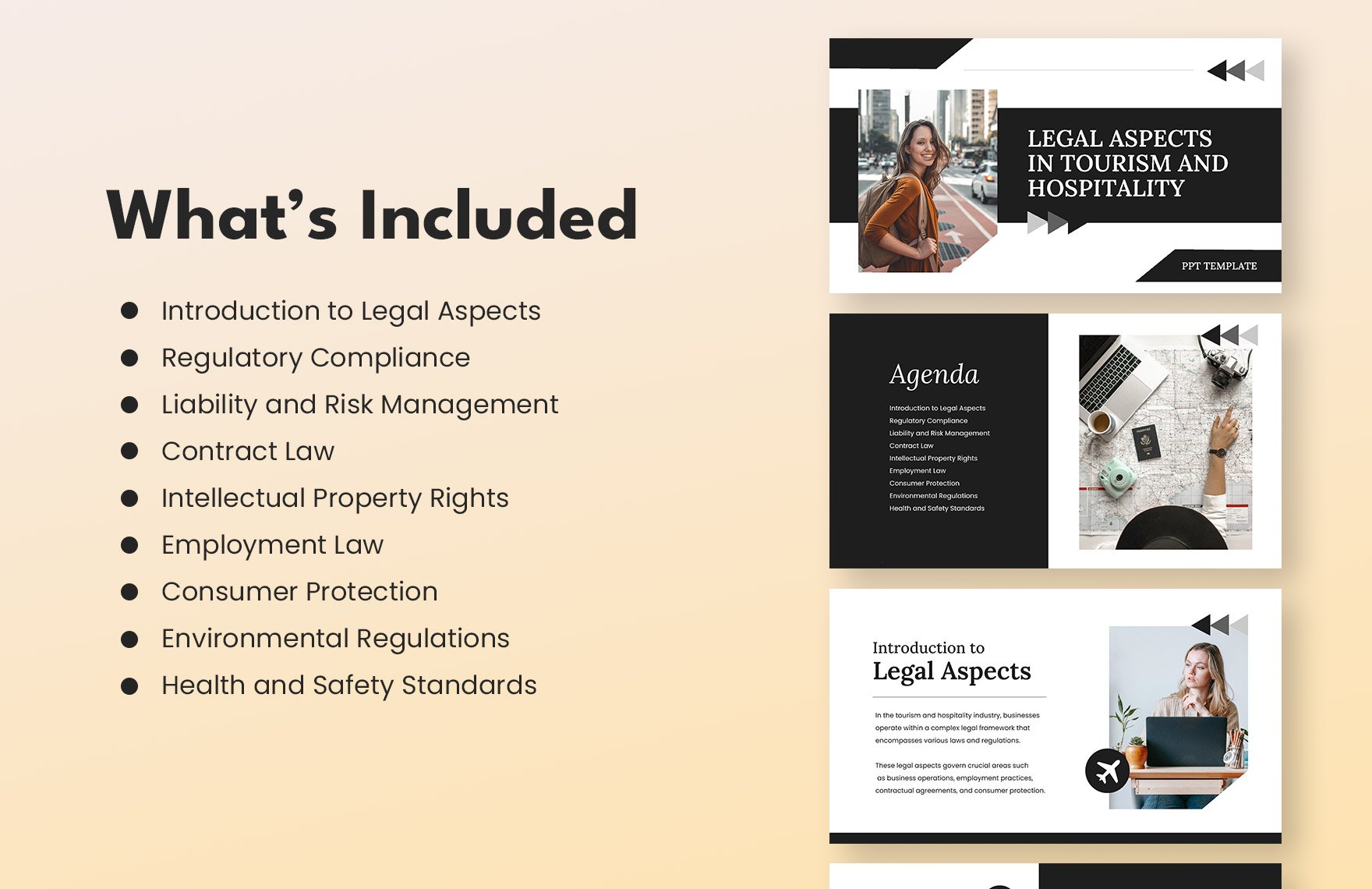 Legal Aspects in Tourism and Hospitality PPT Template