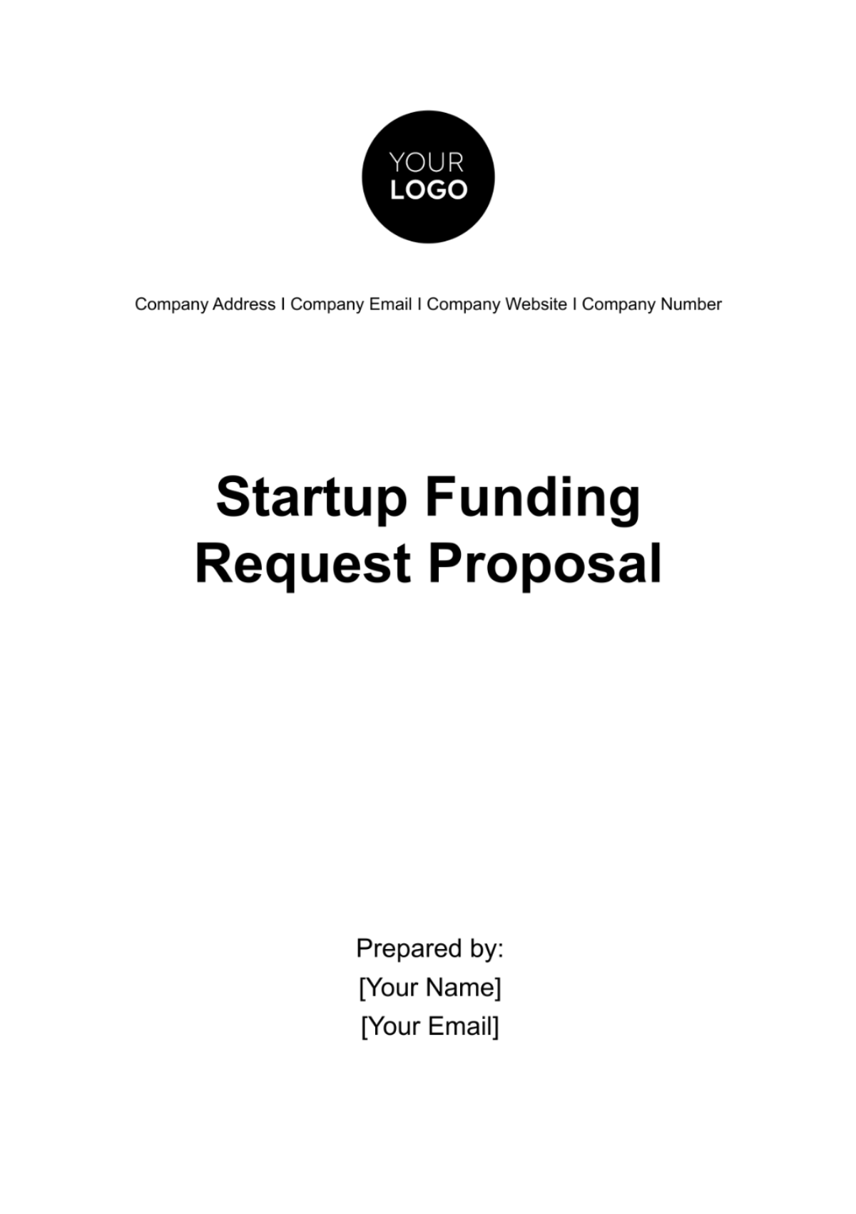 Free Startup Funding Request Proposal Template