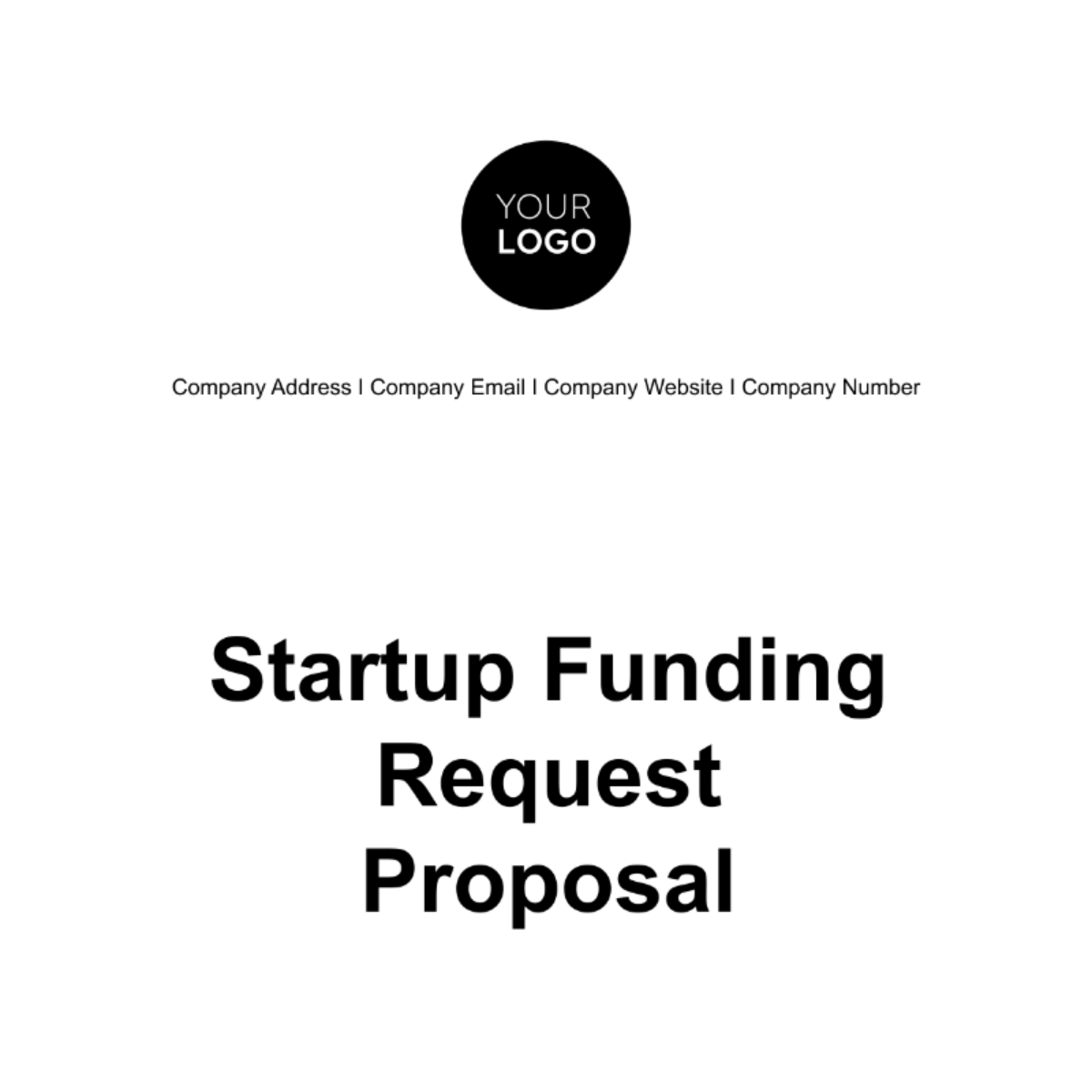 Startup Funding Request Proposal Template