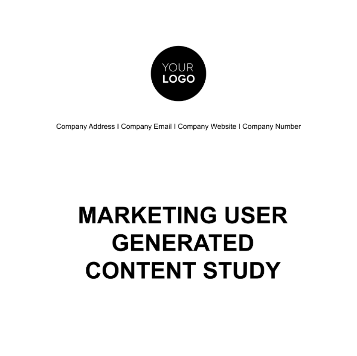Marketing User Generated Content Study Template