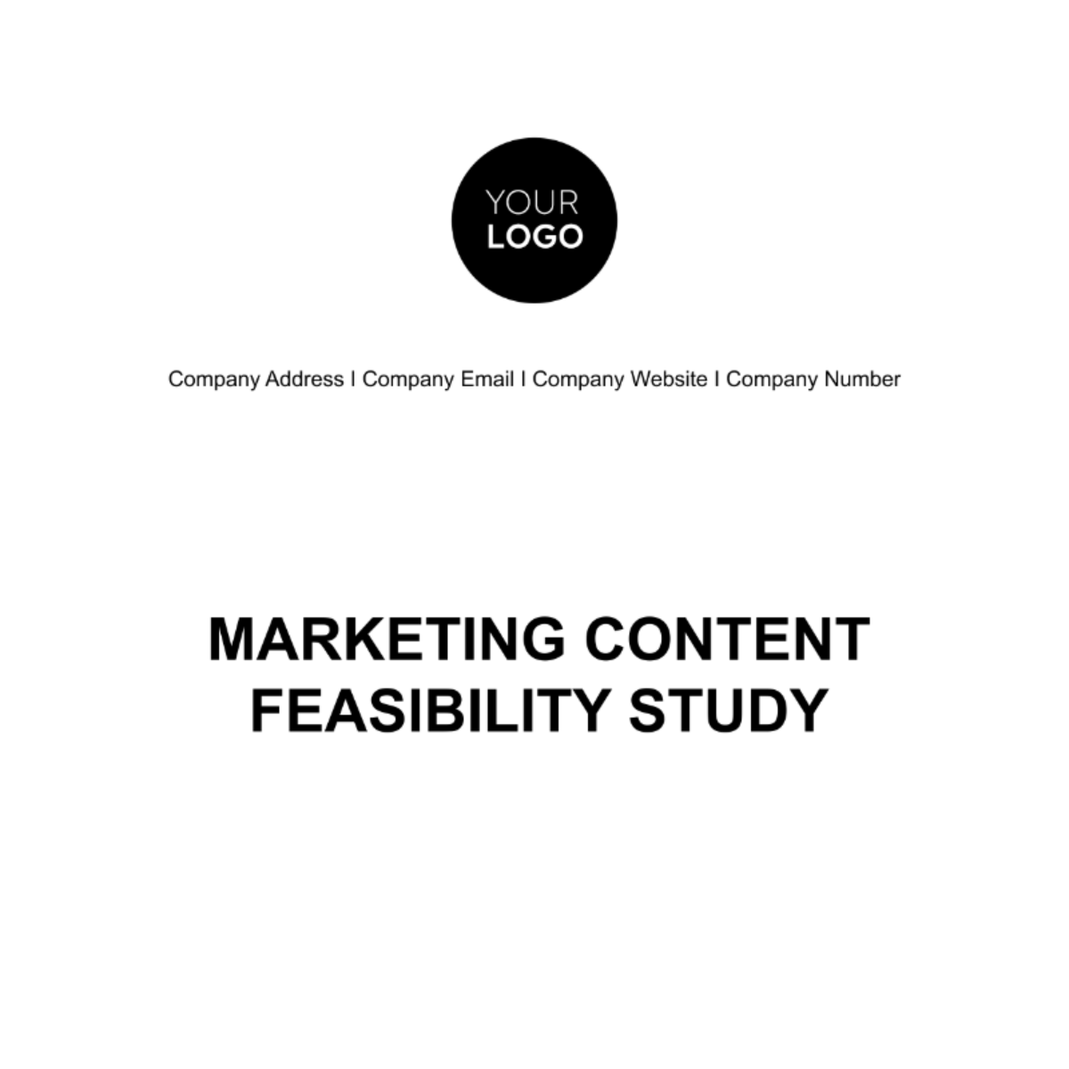 Marketing Digital Content Feasibility Study Template