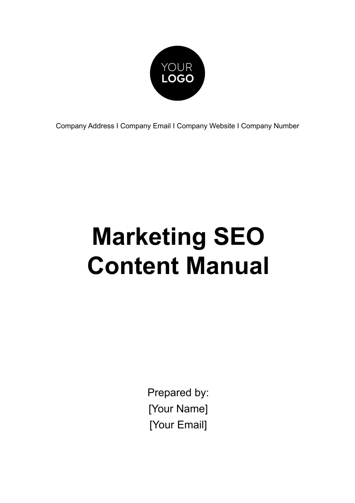 Marketing SEO Content Manual Template - Edit Online & Download