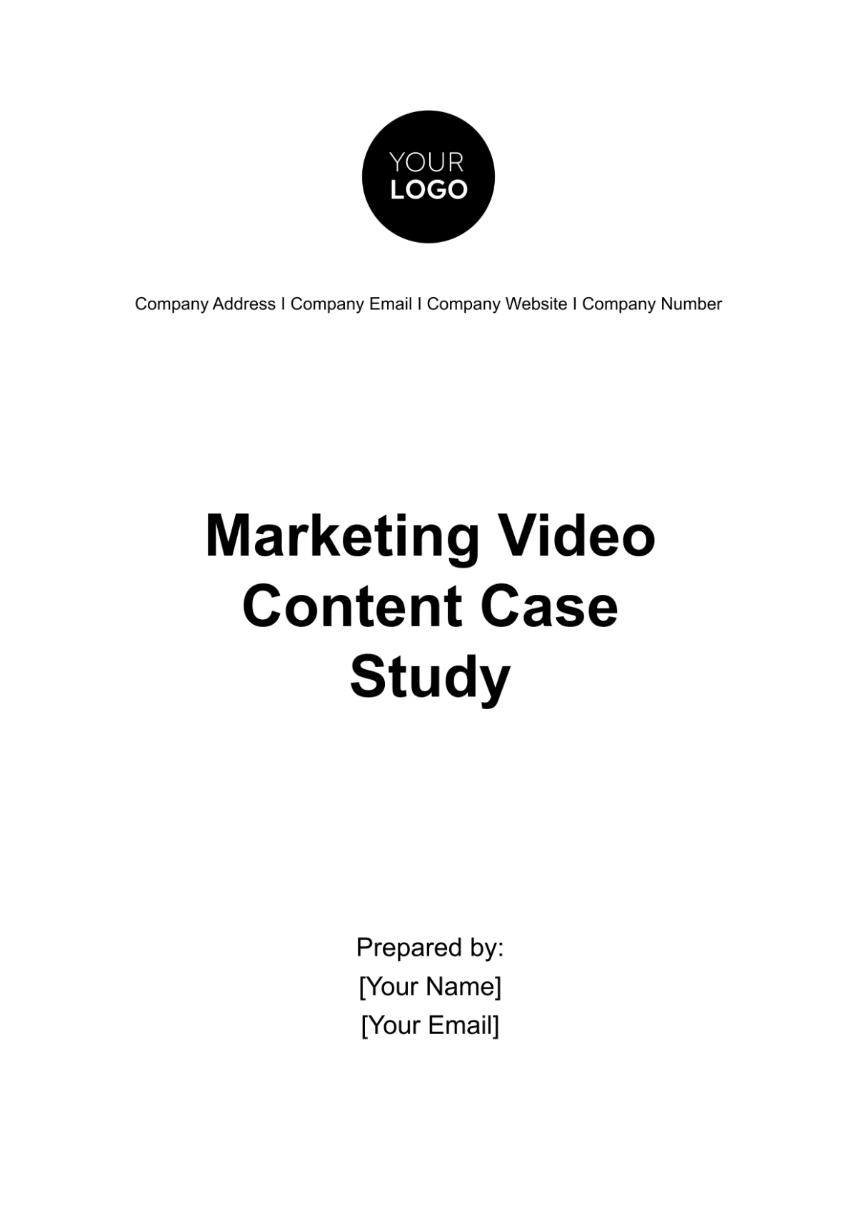 Marketing Video Content Case Study Template - Edit Online & Download