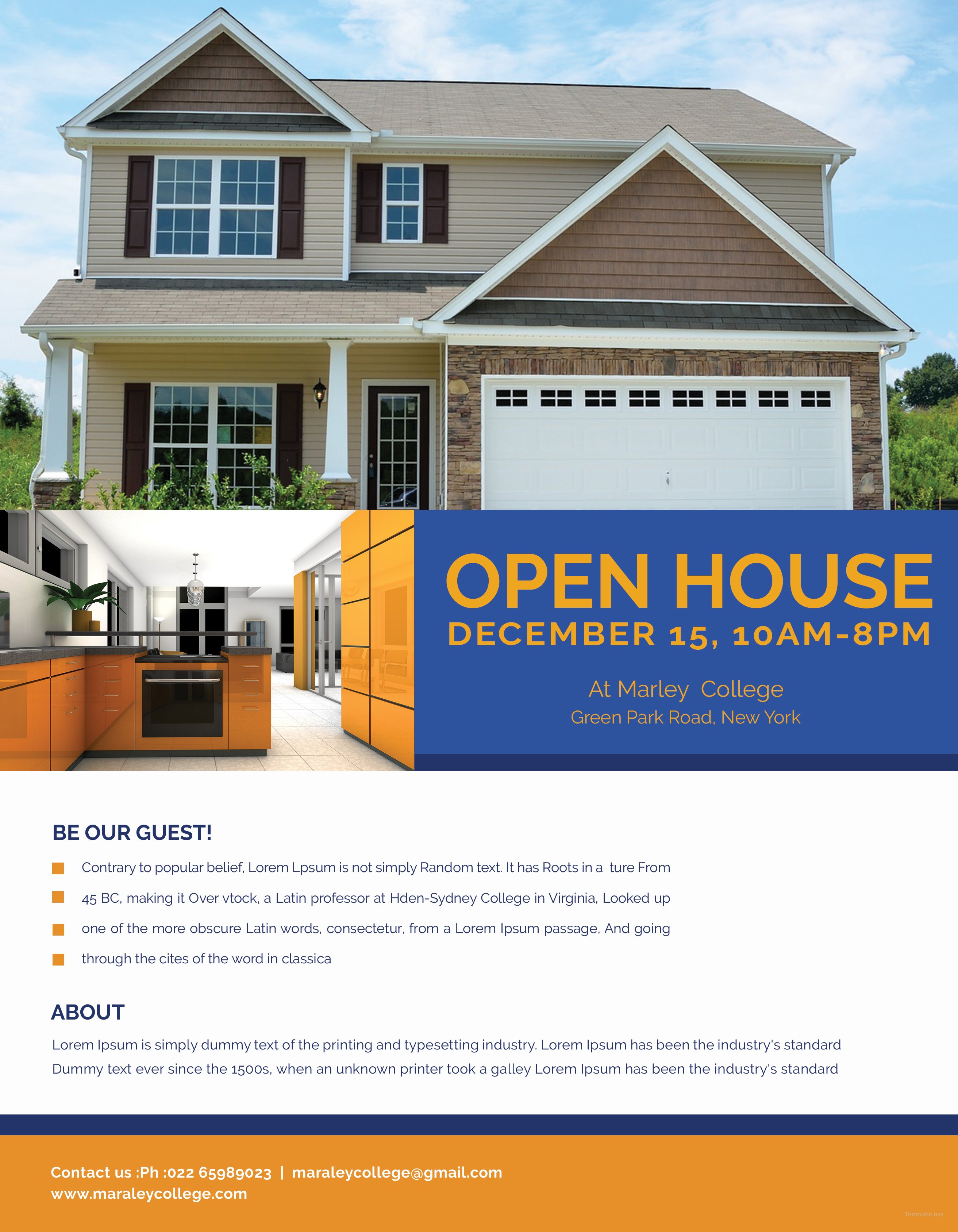 Mortgage Open House Flyer Template in Adobe Illustrator