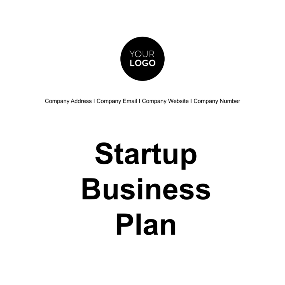 Startup Business Plan Template