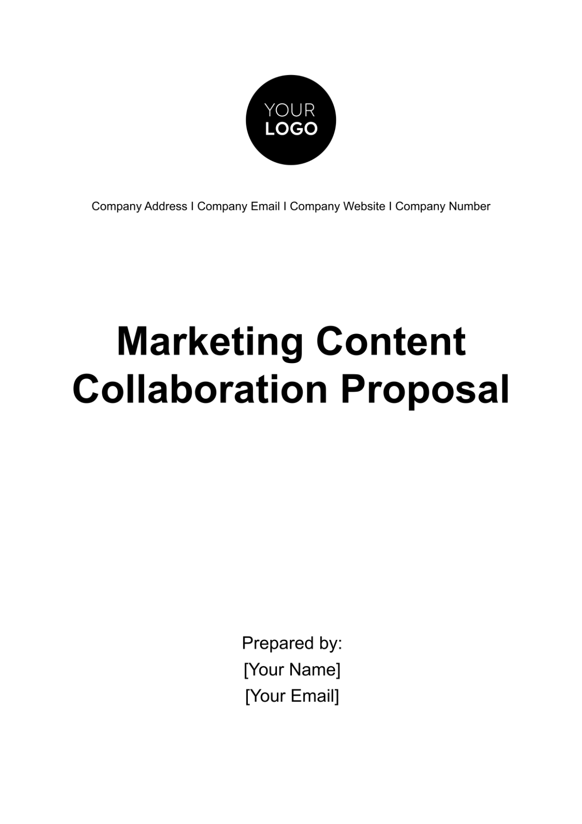 Free Marketing Content Collaboration Proposal Template