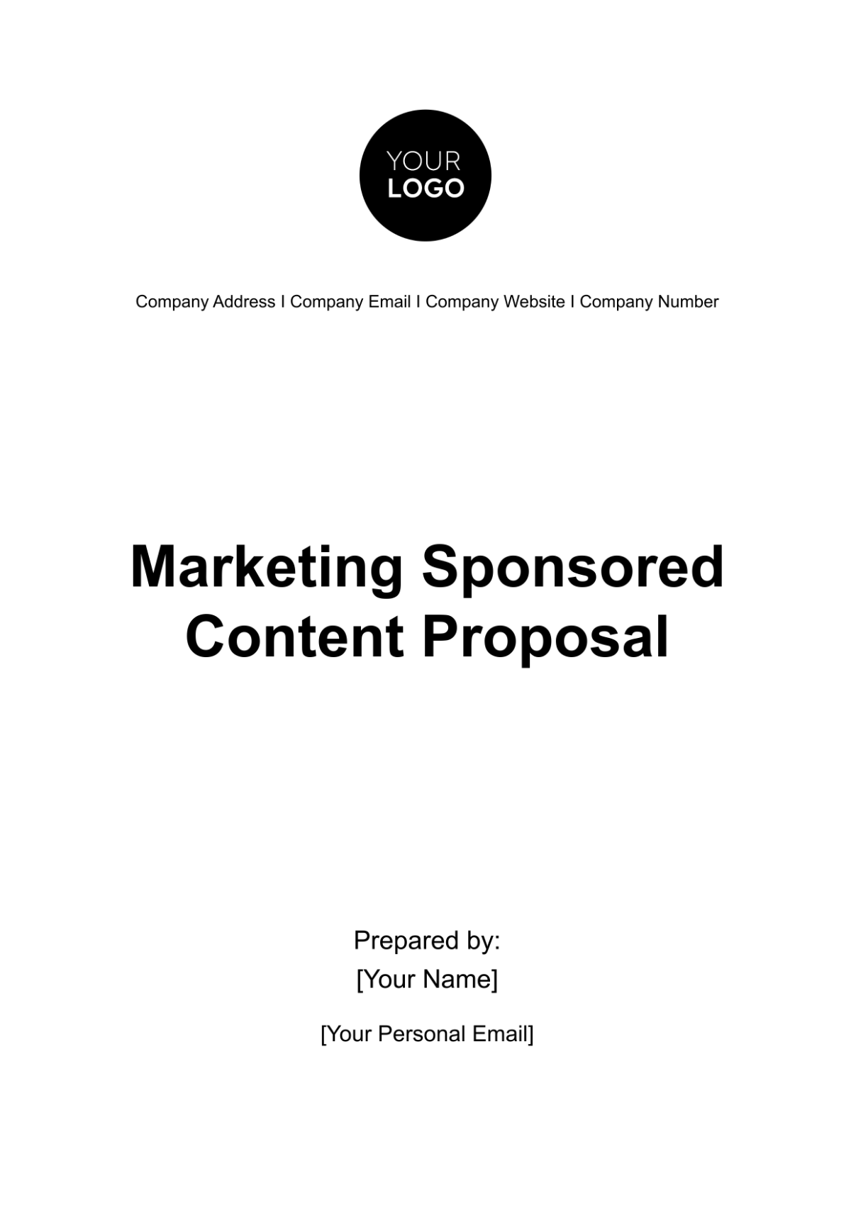 Marketing Sponsored Content Proposal Template - Edit Online & Download