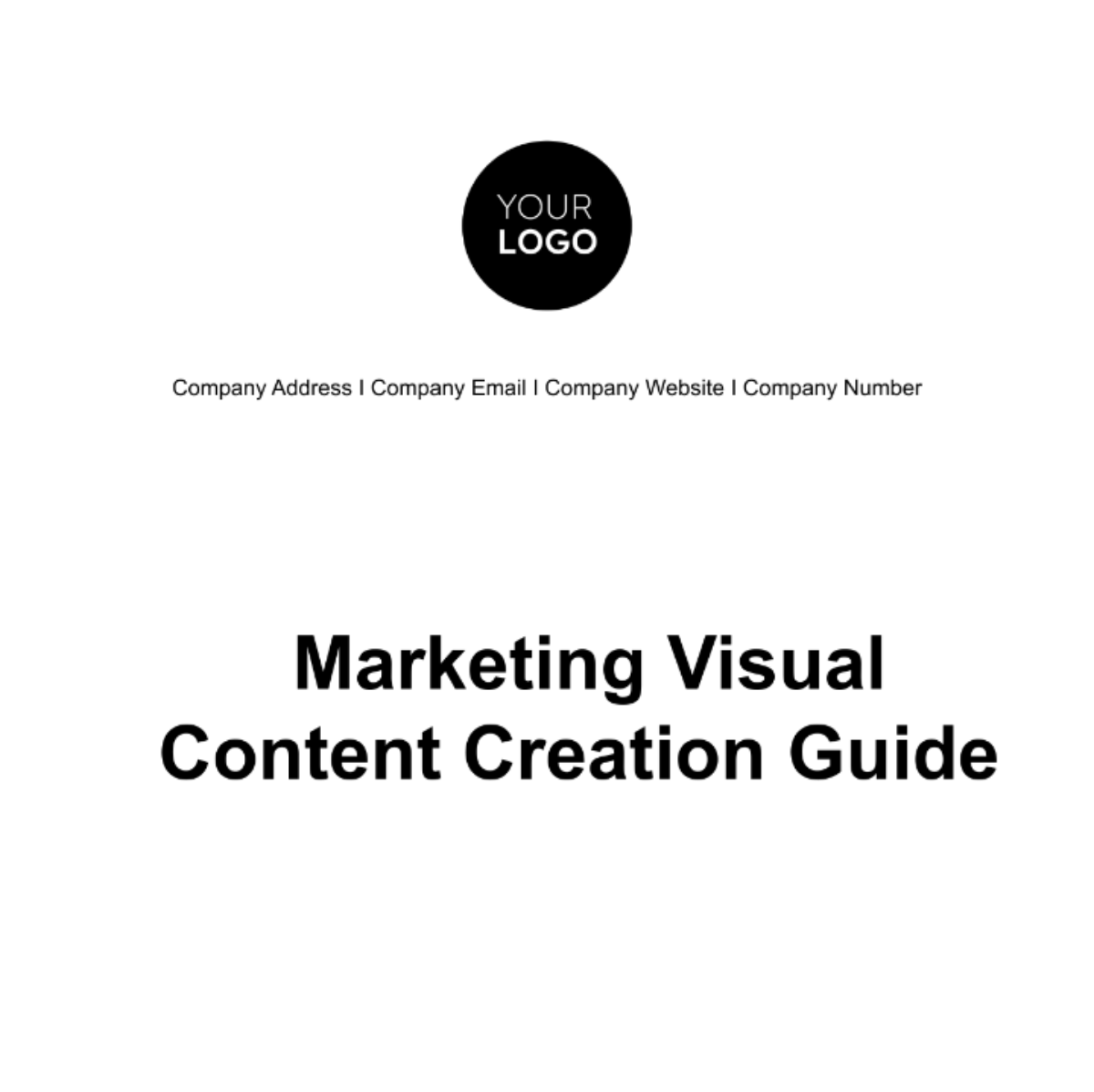 Marketing Visual Content Creation Guide Template