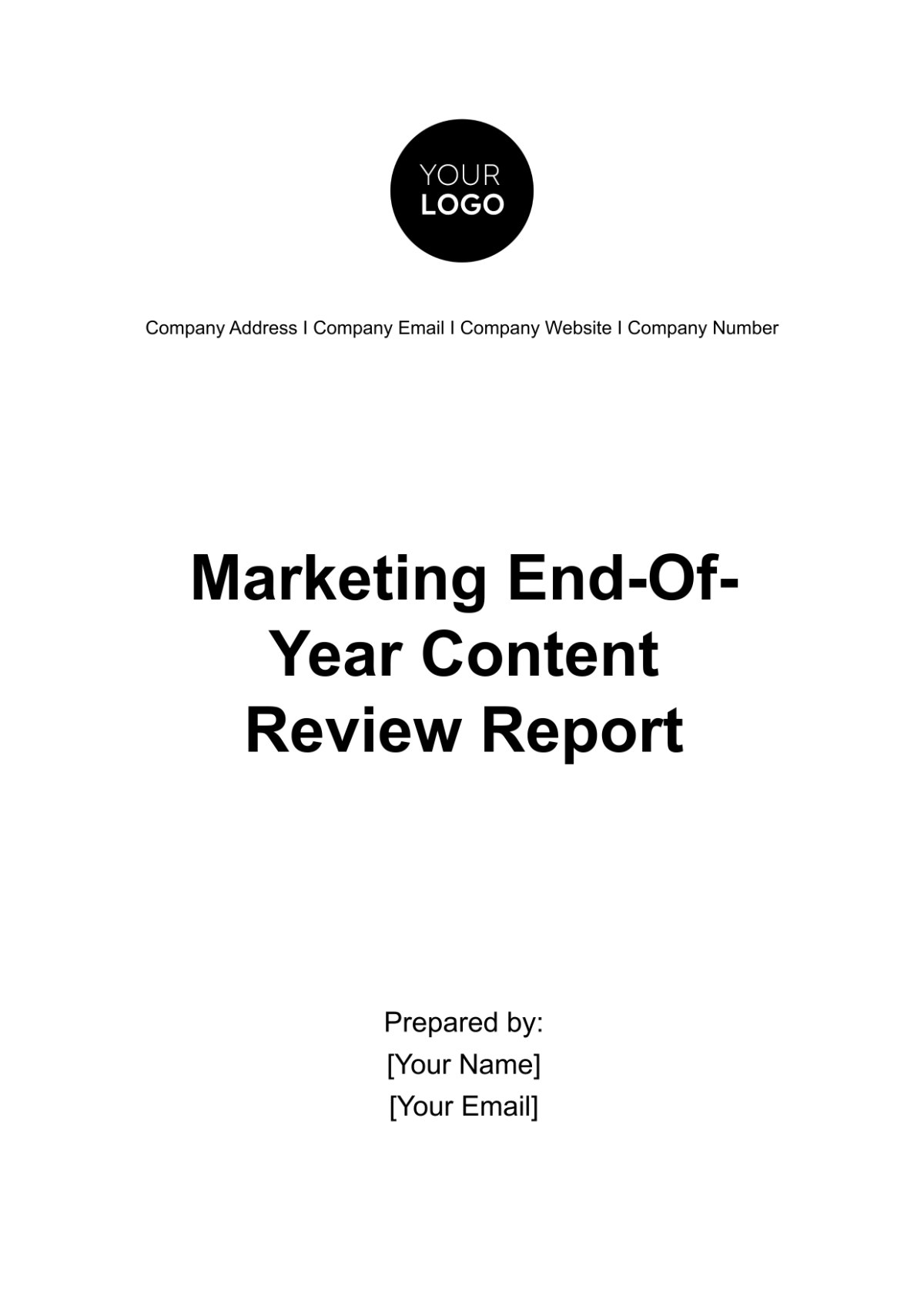 Marketing End-of-Year Content Review Report Template - Edit Online & Download