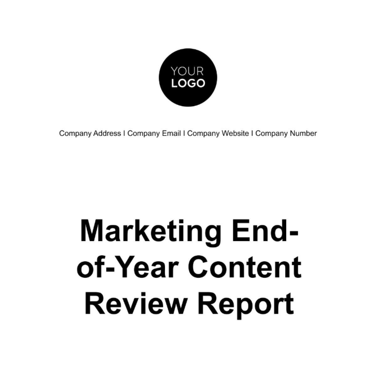 Marketing End-of-Year Content Review Report Template