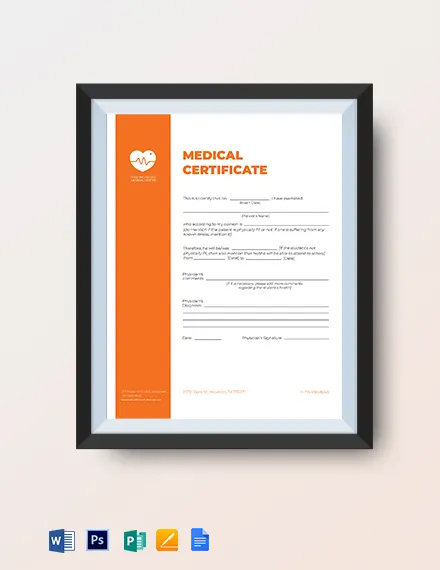 Medical Certificate Form Free Printable Business And Forms | Labb by AG