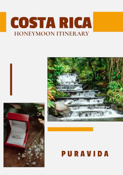 Free Costa Rica Honeymoon Itinerary Template to Edit Online