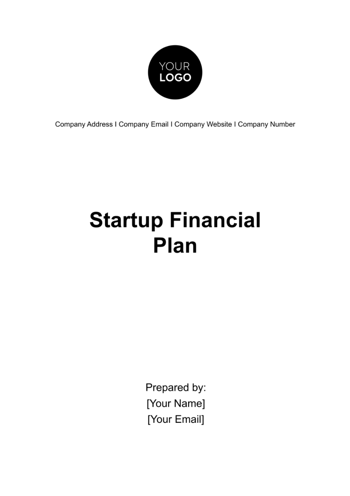 Startup Financial Plan Template