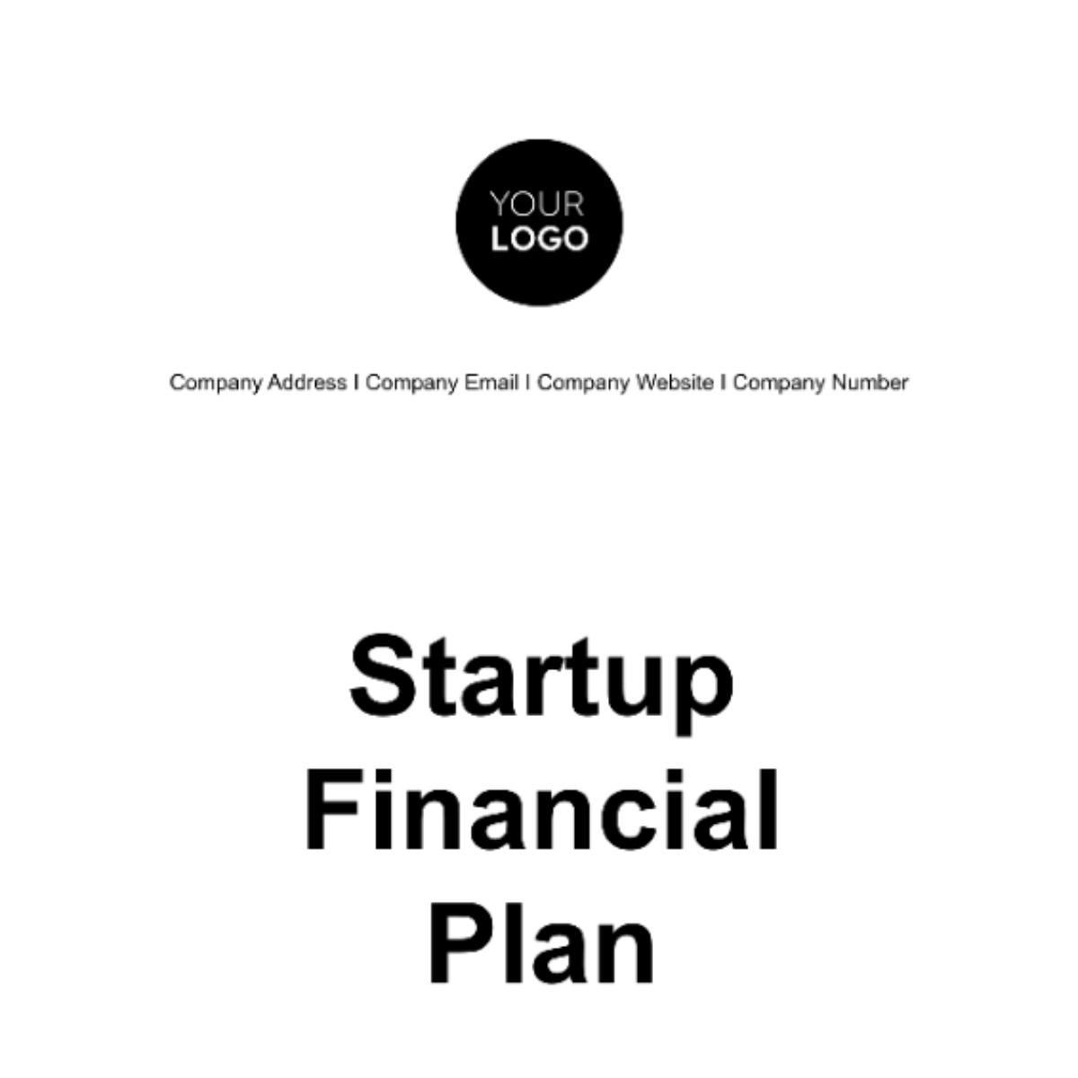 Startup Financial Plan Template