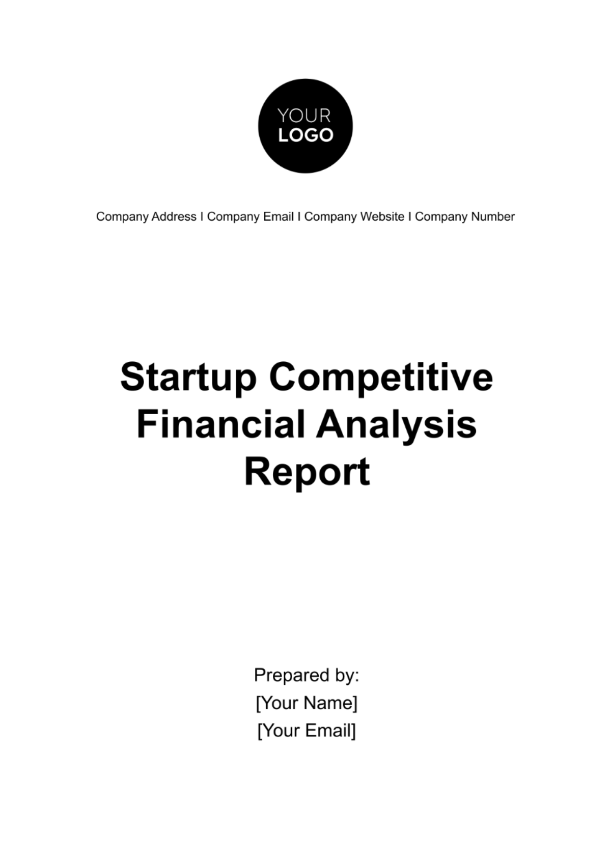 Startup Competitive Financial Analysis Report Template