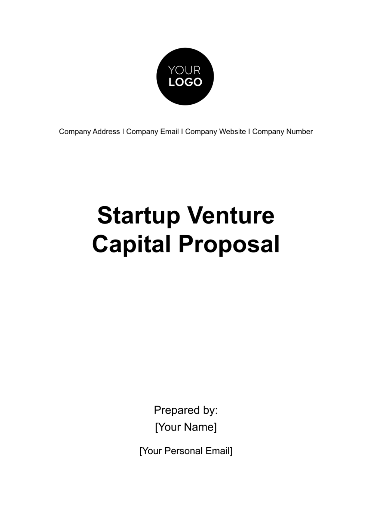 Startup Venture Capital Proposal Template