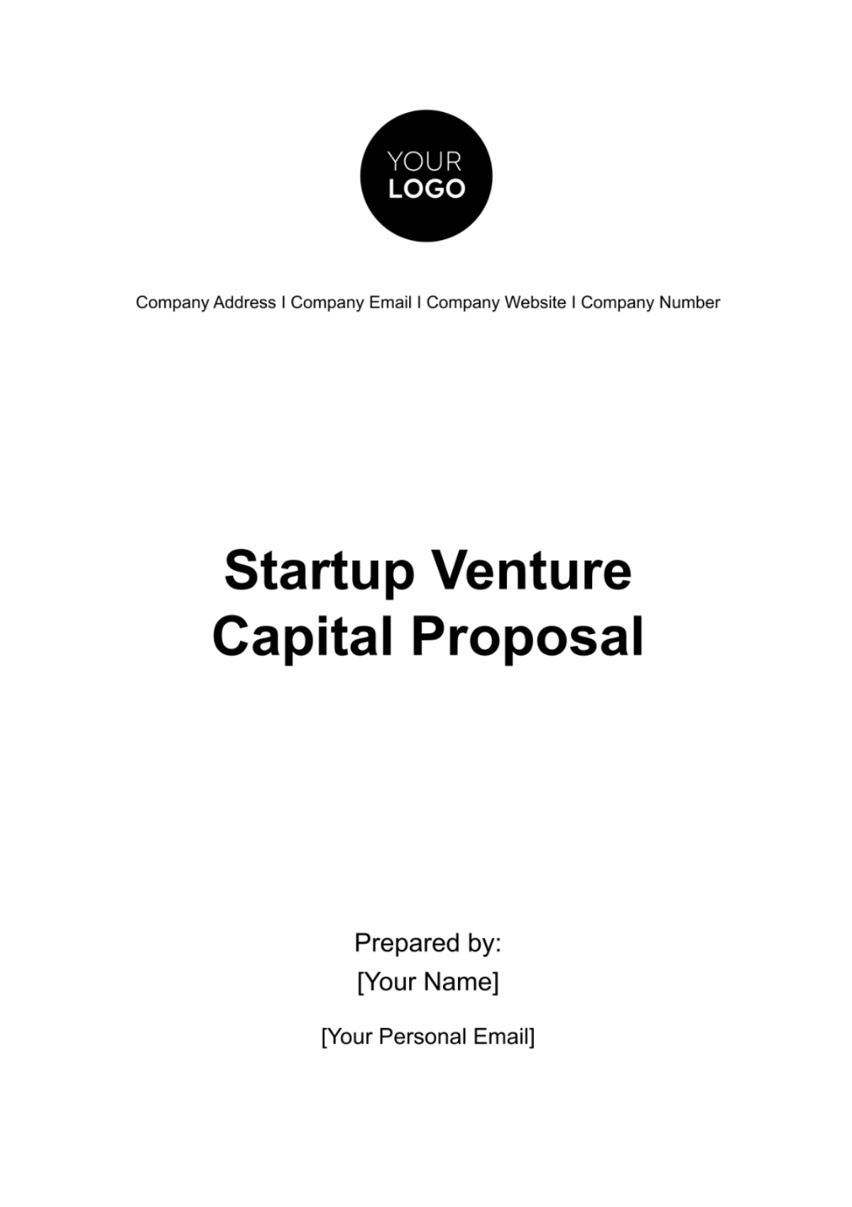 Startup Venture Capital Proposal Template - Edit Online & Download