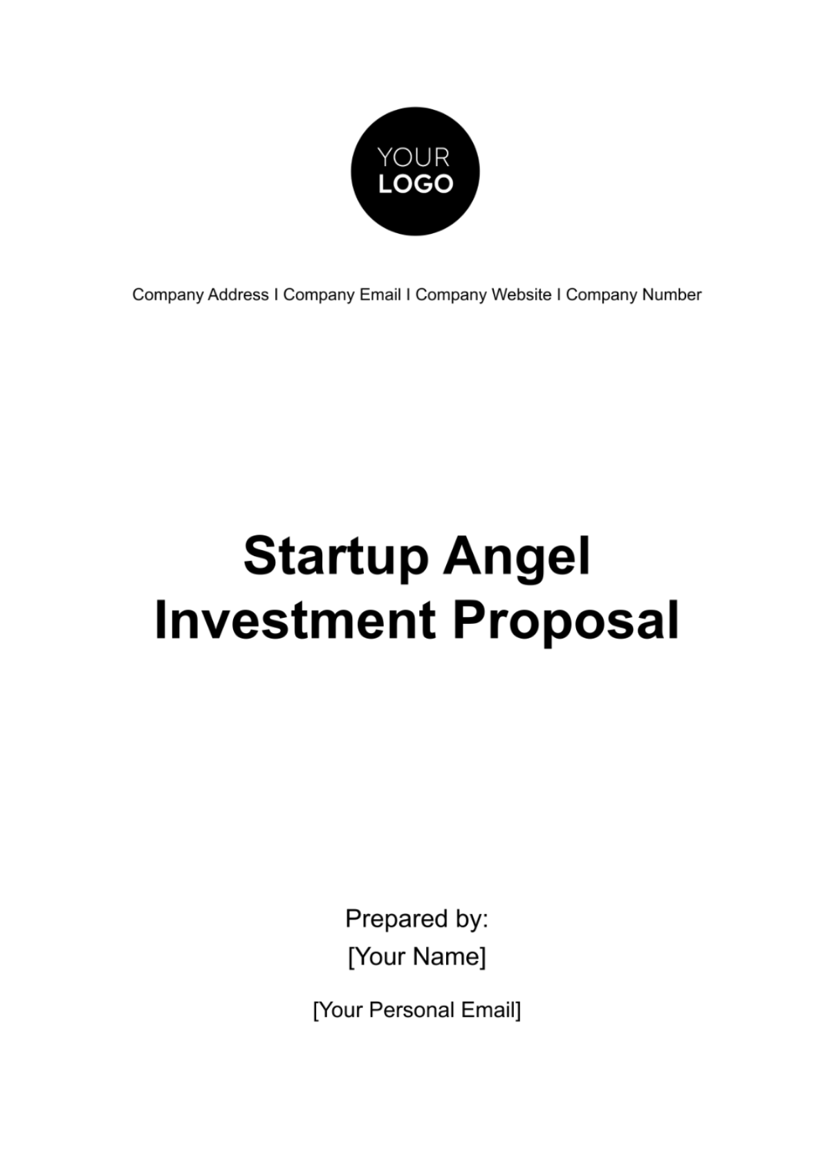 Startup Angel Investment Proposal Template - Edit Online & Download