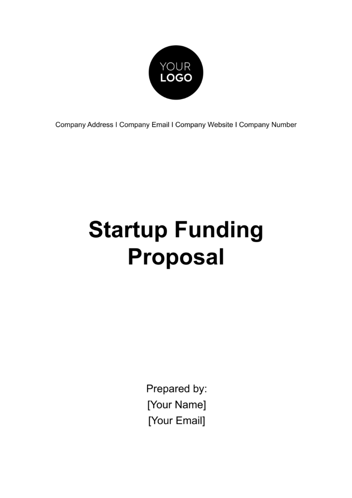 Free Startup Funding Proposal Template