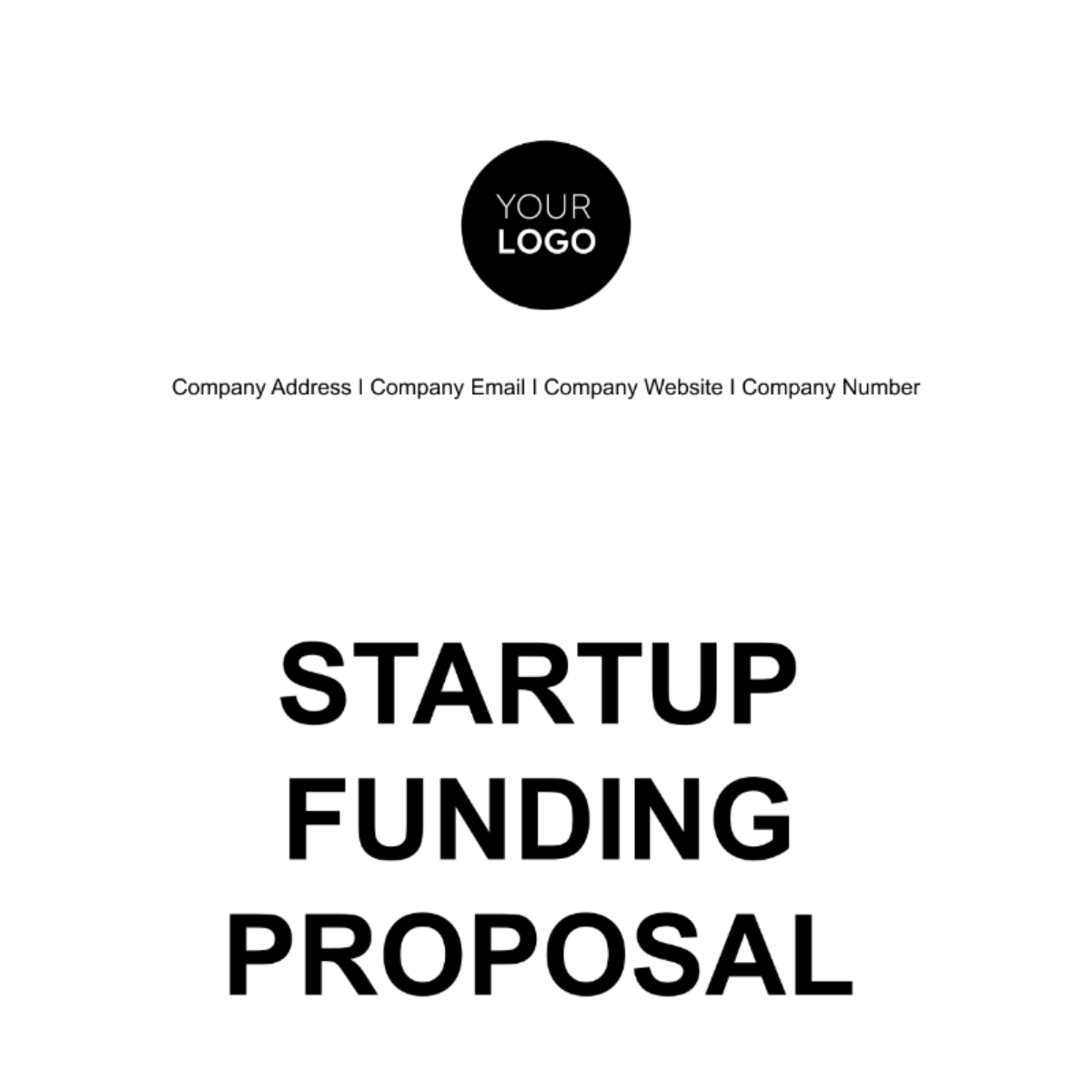 Startup Funding Proposal Template