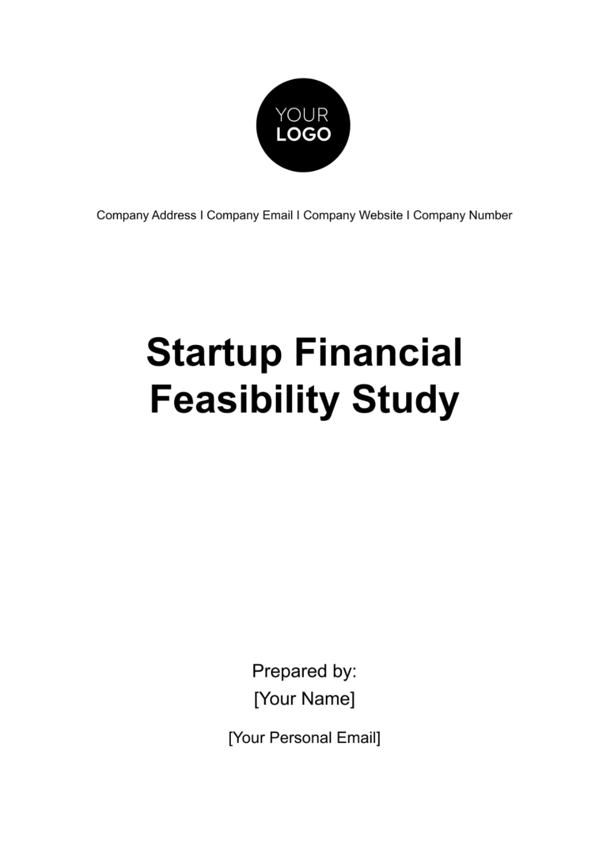 Startup Financial Feasibility Study Template