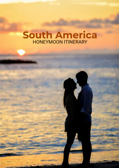 Free South America Honeymoon Itinerary Template to Edit Online