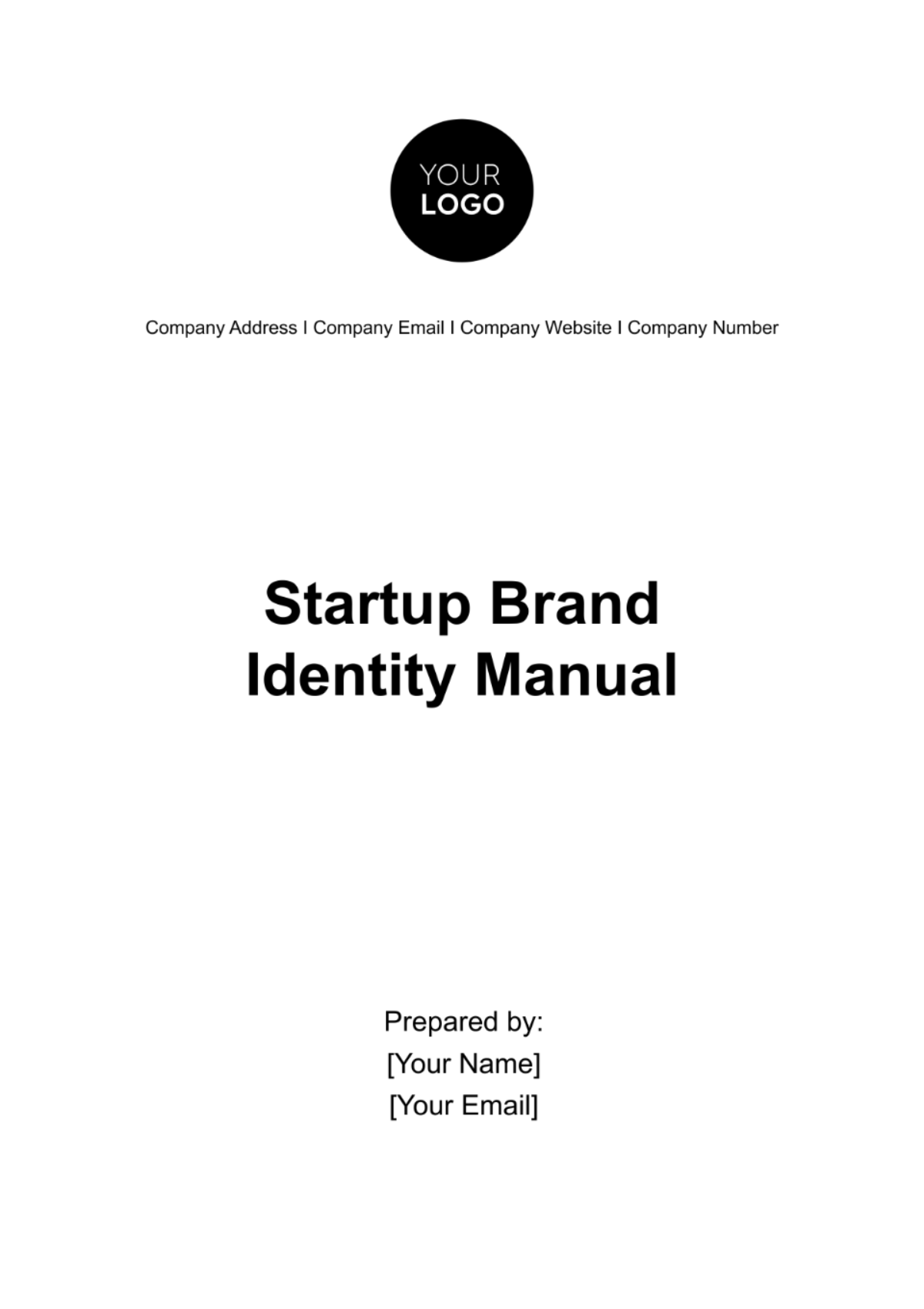 Startup Brand Identity Manual Template