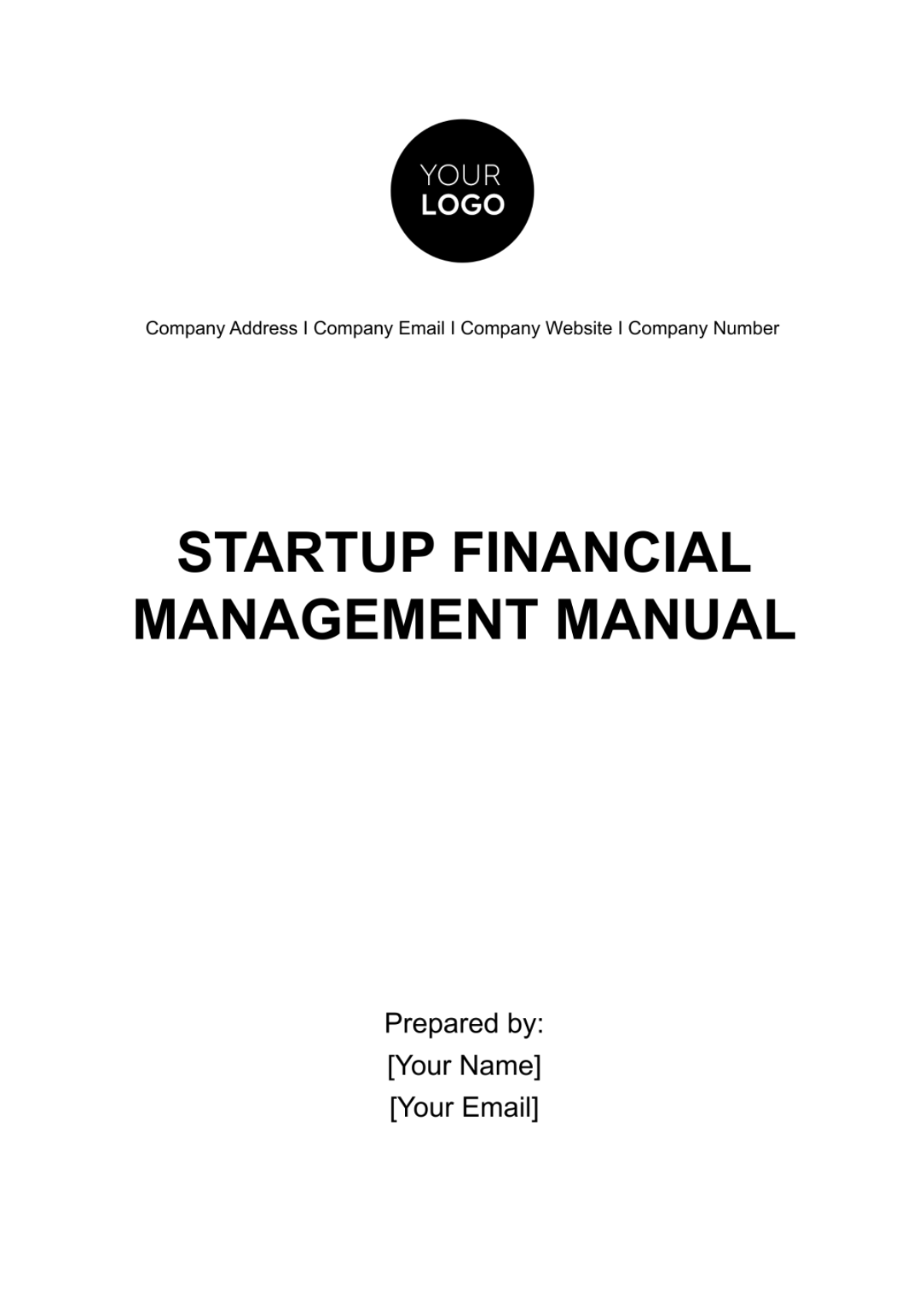 Startup Financial Management Manual Template