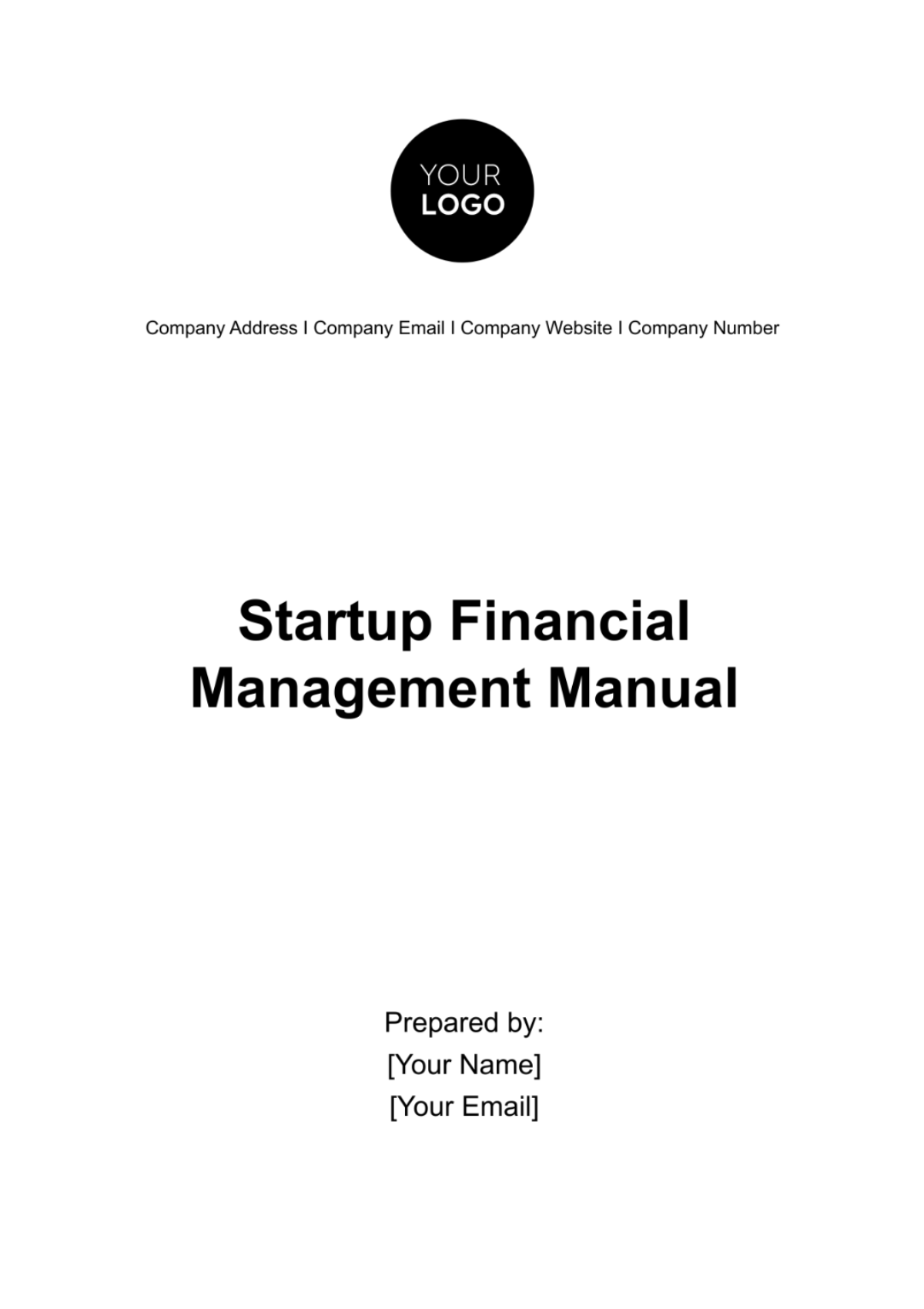 Startup Financial Management Manual Template