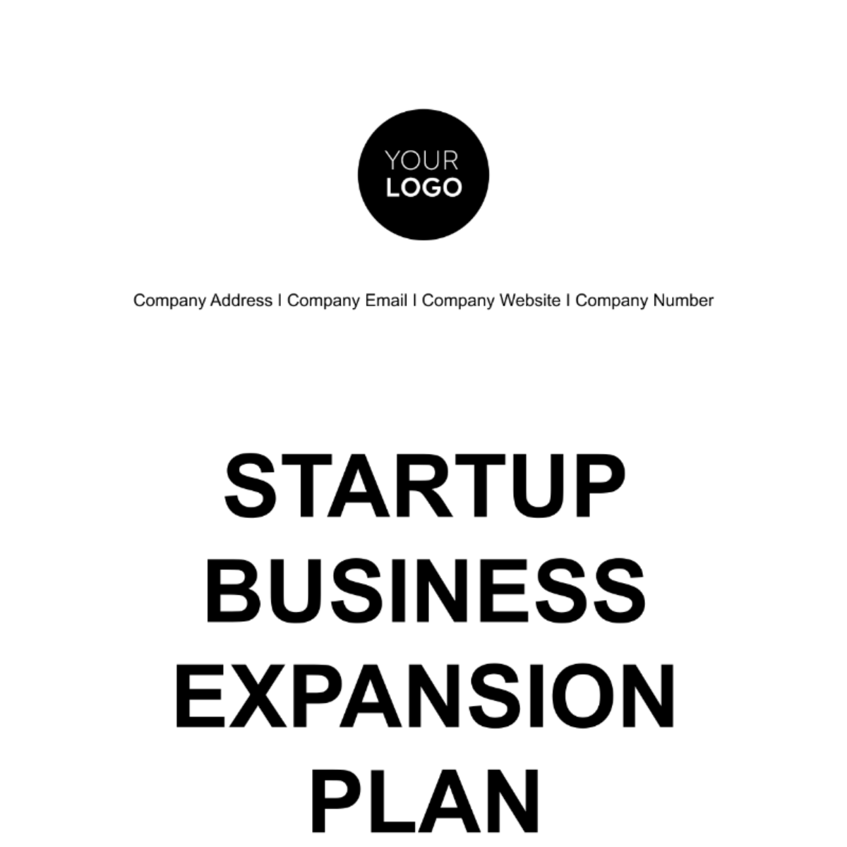 Startup Business Expansion Plan Template