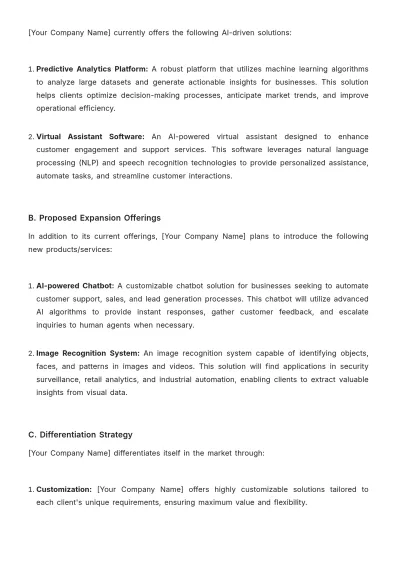 Free Startup Business Expansion Plan Template to Edit Online