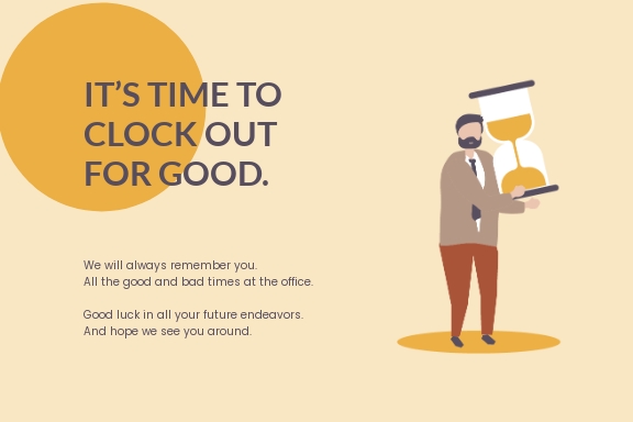 Free Farewell Card Template For Colleague