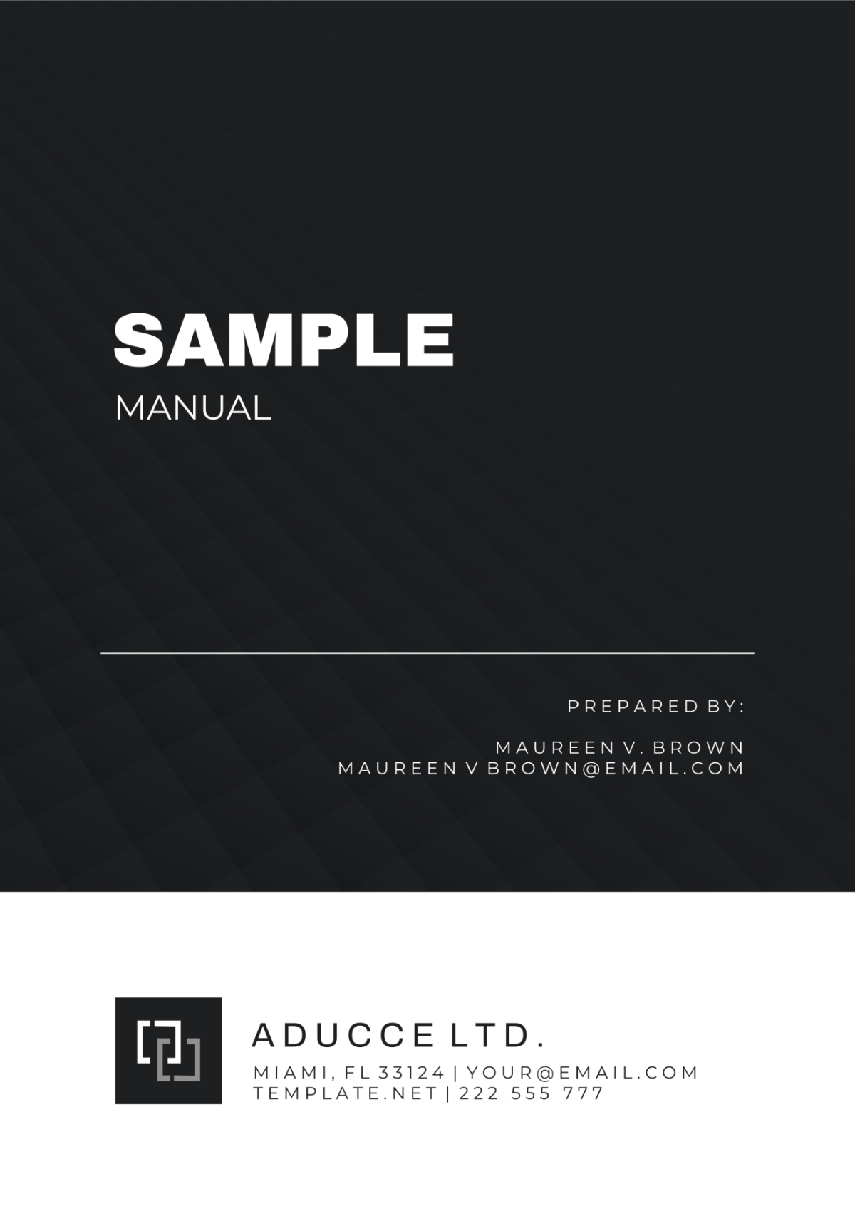 Sample Manual Template - Edit Online & Download