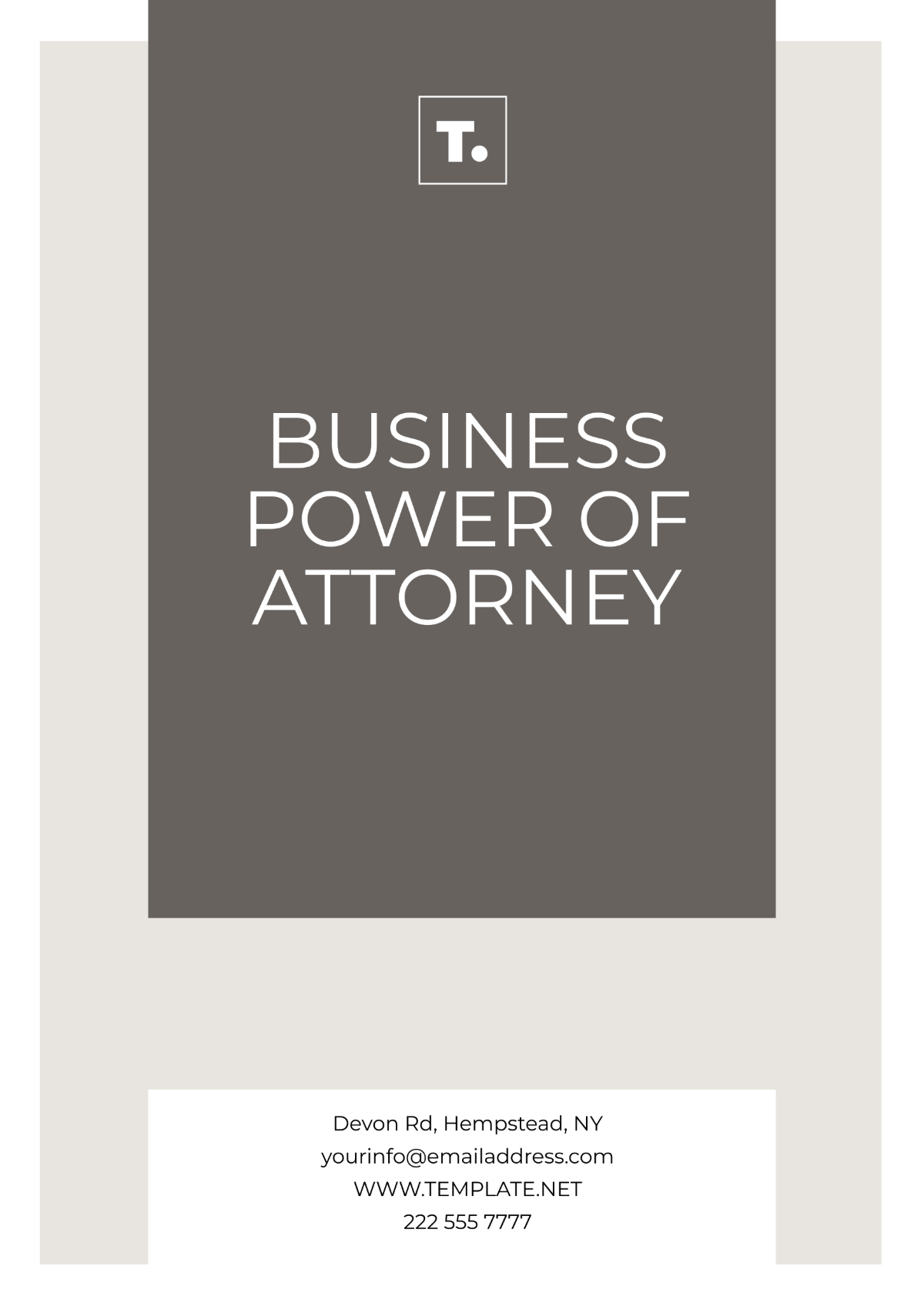 Business Power of Attorney Template - Edit Online & Download