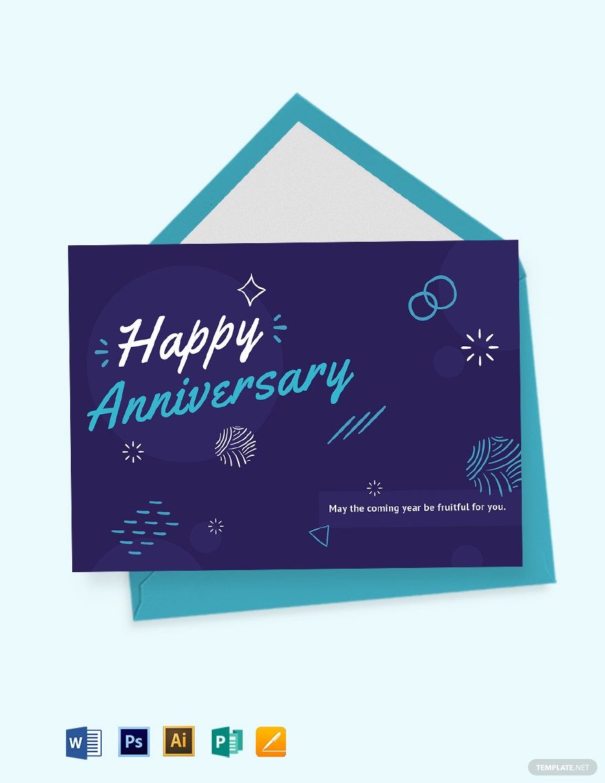 Happy Anniversary Card Template