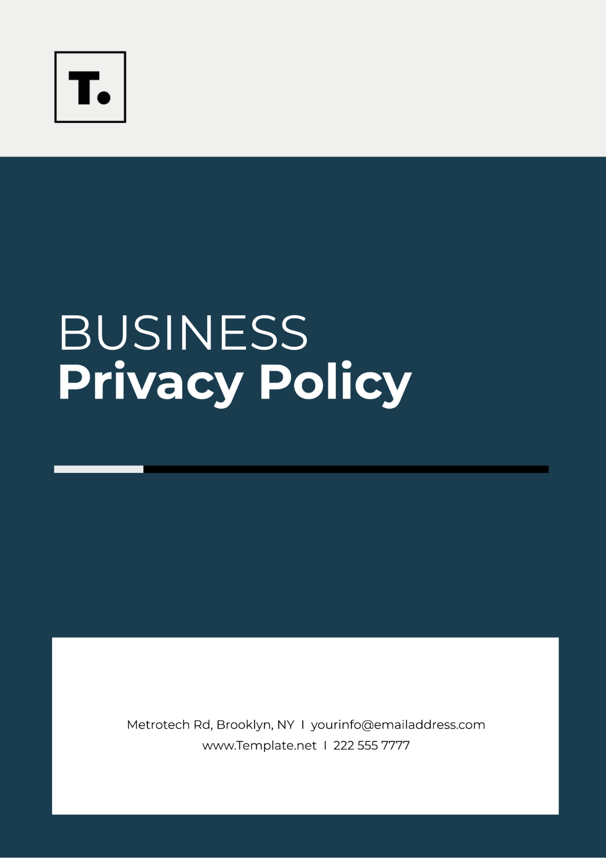 Business Privacy Policy Template